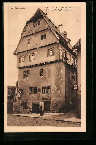 AK Alt-Leonberg, Gasthaus Schwarzer Adler