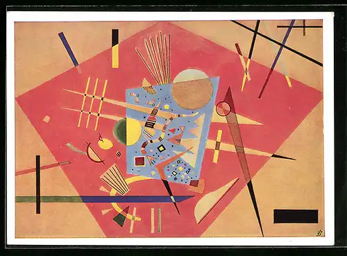 Künstler-AK sign. Wassilij Kandinsky: Warm-Kühles, Composition