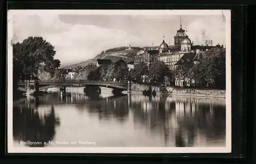 AK Heilbronn, Neckar mit Wartberg