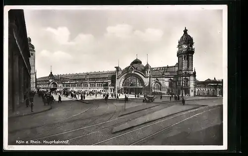 AK Köln a. Rhein, Blick zum Hauptbahnhof