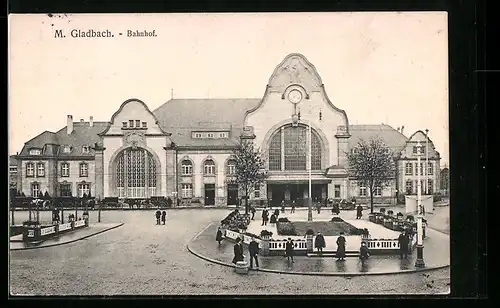 AK Mönchengladbach, Blick auf das Bahnhofsgebäude