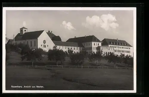 AK Bodnegg O. A. Ravensburg, Rosenharz, Landeserziehungsheim St. Gertrudis, Ansicht von Westen