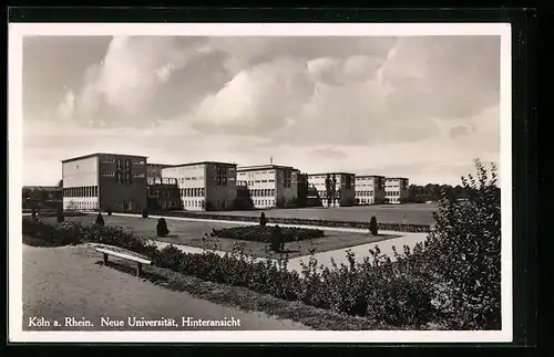 AK Köln-Lindenthal, Hinteransicht der Neuen Universität