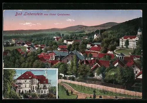 AK Bad Liebenstein, Ortsansicht von Hotel Quisisana, Sanatorium