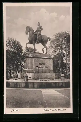 AK Aachen, Kaiser-Friedrich-Denkmal