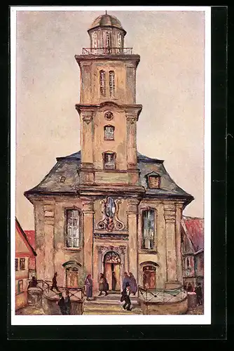 Künstler-AK Mons: Lauterbach i. Hessen, die Evangelische Kirche