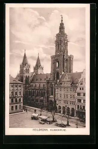 AK Heilbronn a. N., Kilianskirche mit Gross-Handlung und Markt