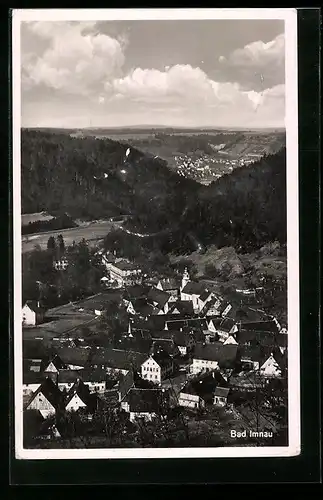 AK Bad Imnau, Teilansicht aus der Vogelschau mit Fernblick