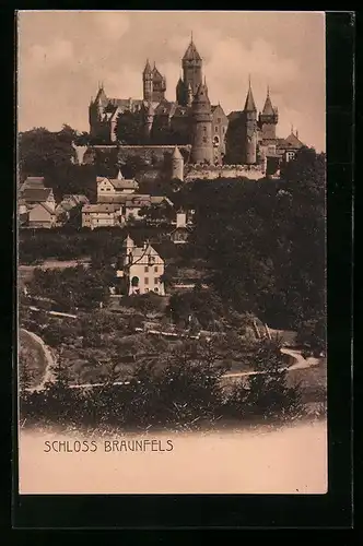AK Braunfels, Schloss Braunfels mit Ortsansicht