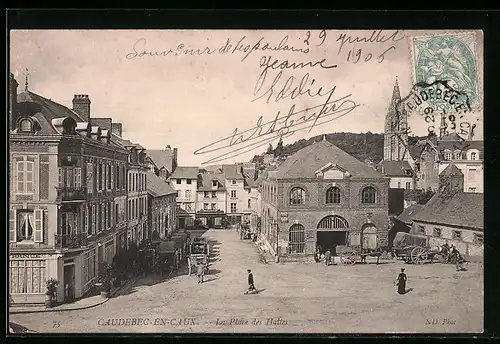 AK Caudebec-en-Caux, La Place des Halles