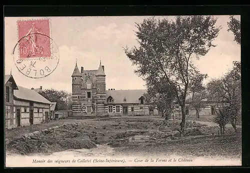 AK Calletot, Manoir des seigneurs de Calletot, Cour de la Ferme et le Château