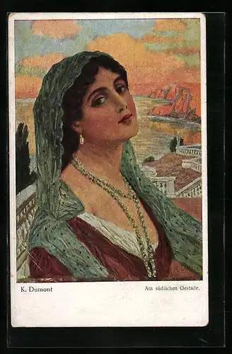 Künstler-AK sign. K. Dumont: Am südlichen Gestade