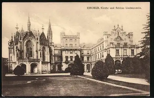 AK Eisgrub, Kirche und Schloss Liechtenstein