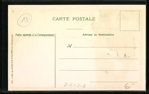 Präge-AK Französische Briefmarken und Postbote am Briefkasten