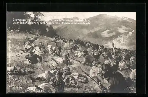 Künstler-AK Felix Schwormstädt: Sturmangriff der Zuaven, Schlacht bei Soisson am 17. Sept.