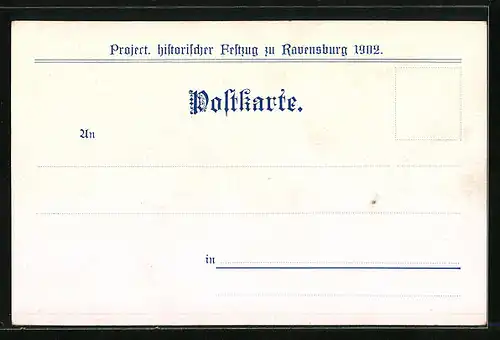 Künstler-AK Ravensburg, Project. historischer Festzug 1902, Kreuzfahrer