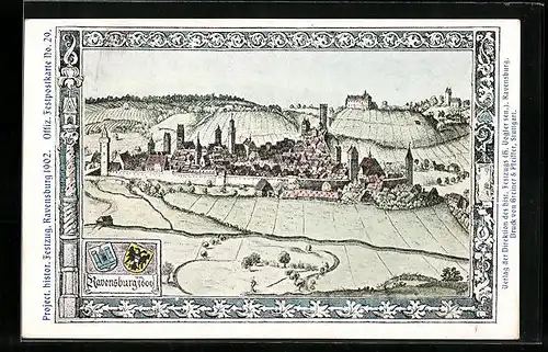 Künstler-AK Ravensburg, Gesamtansicht