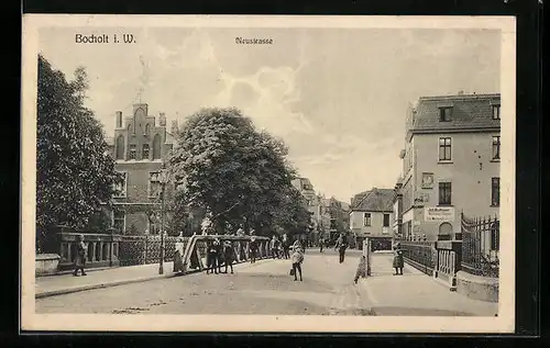 AK Bocholt i. W., Partie in der Neustrasse