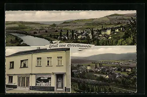 AK Biebelhausen, Ortsansicht aus der Vogelschau, Gebäudeansicht