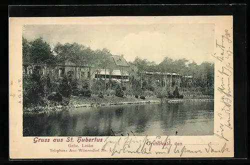 AK Berlin-Grunewald, Ansicht vom Gasthaus St. Hubertus