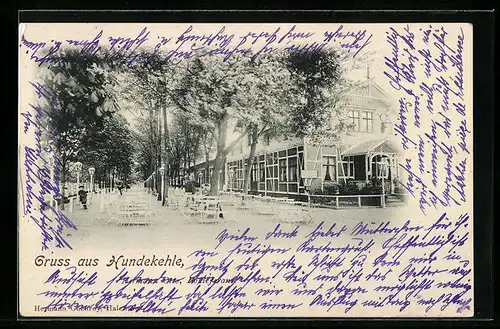 AK Berlin-Grunewald, Gasthaus Hundekehle, Inh.: Hermann Otto