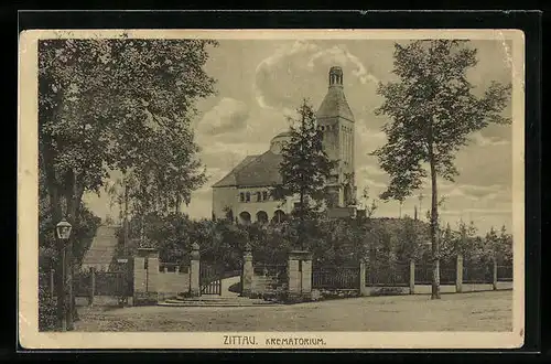 AK Zittau, Partie am Krematorium