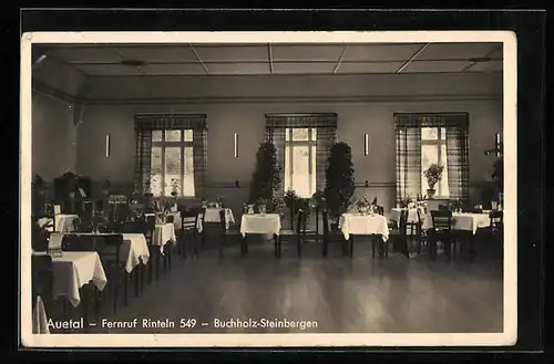 AK Buchholz-Steinbergen, Gasthaus Auetal, Innenansicht