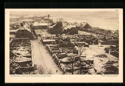 AK Gerdauen, Ruinen des Ortes