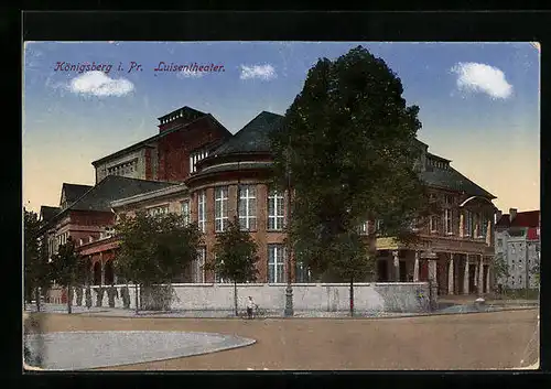 AK Königsberg, Luisentheater, Strassenansicht