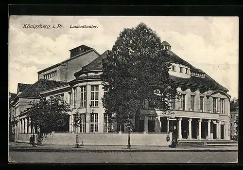 AK Königsberg, Luisentheater, Strassenansicht