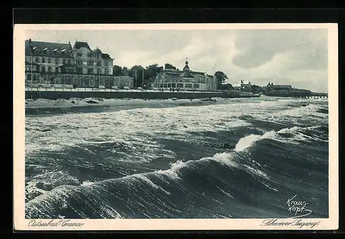 AK Cranz /Ostsee, Schwerer Seegang
