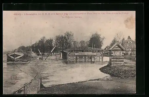 AK Sens, inondations 1910, Les consequences