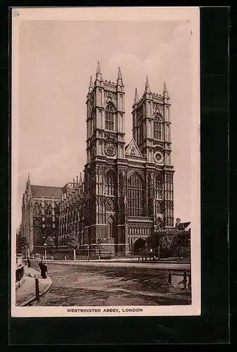 AK London, Blick auf Westminster Abbey