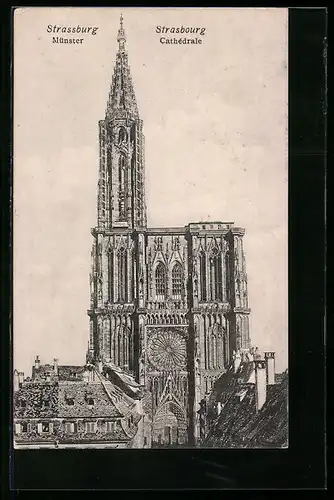 AK Strassburg, Blick auf den Münster