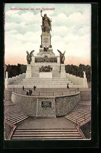 AK Nationaldenkmal auf dem Niederwald, Vorderansicht