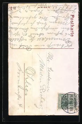 AK Nationaldenkmal auf dem Niederwald, Vorderansicht