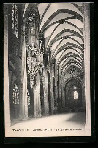 AK Strassburg i. E., Münster, Innenansicht