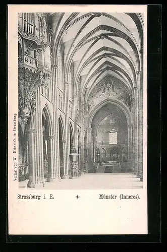 AK Strassburg i. E., Innenansicht d. Münster