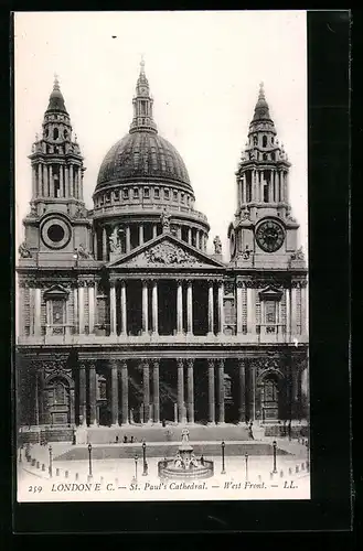 AK London, St. Paul`s Cathedral, West Front