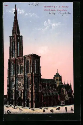 AK Strassburg i. E., Das Münster in Totalansicht