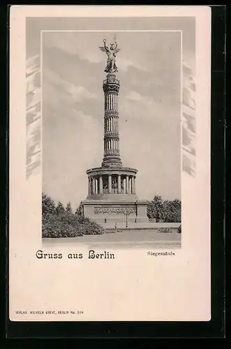 AK Berlin, Blick zur Siegessäule