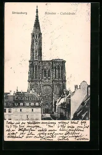 AK Strassburg, Das Münster aus der Vogelschau