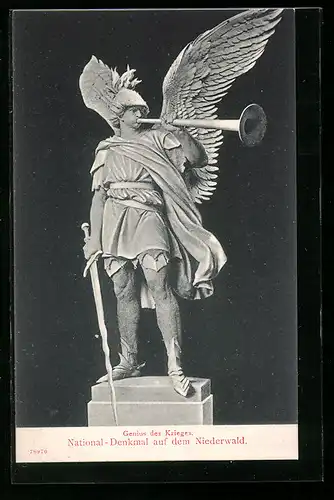 AK Genius d. Krieges, National-Denkmal auf dem Niederwald