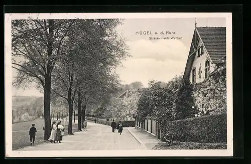 AK Hügel /Ruhr, Strasse nach Werden