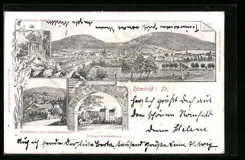 AK Römhild /Th., Waldhaus am Sandbrunnen, Kriegerwaisenhaus, Gesamtansicht