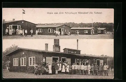 AK Wünsdorf / Kr. Teltow, Kriegslager mit Baracken