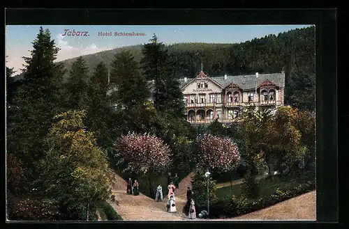 AK Tabarz, Hotel Schiesshaus mit Anlagen