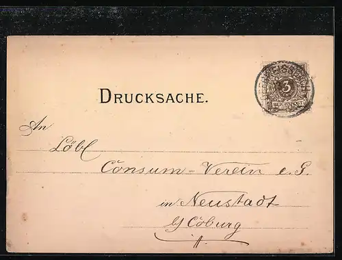 AK Oberweissbach, Besuchs-Anzeige von Wilhelm Behringer
