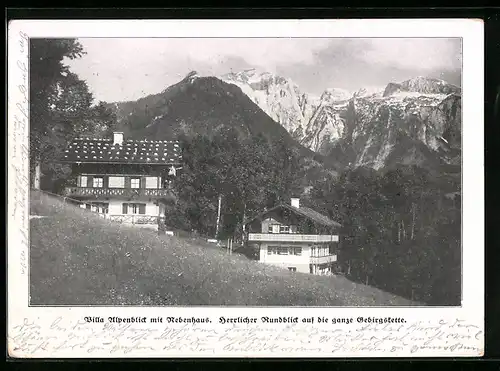 AK Berchtesgaden, Villa Alpenblick mit Rebenhaus