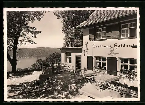 AK Überlingen / Bodensee, Höhengasthof Haldenhof